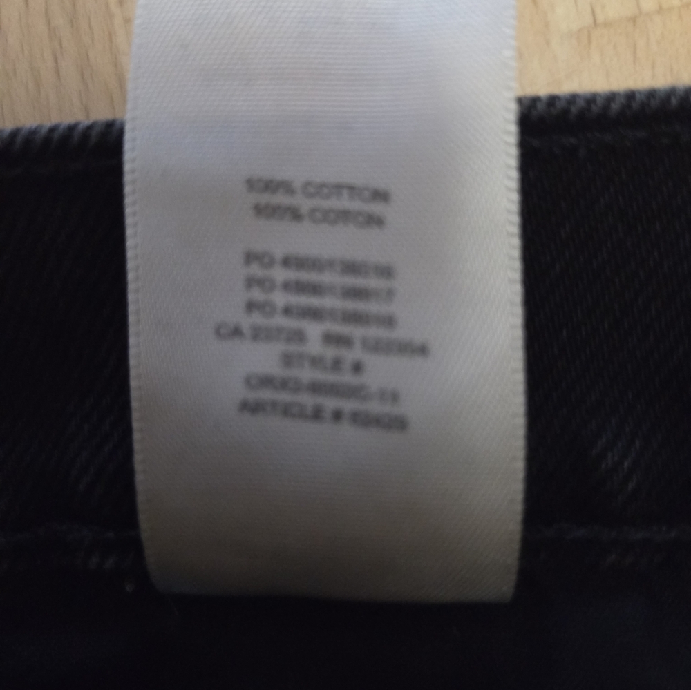 🎉 3/$60 Aritzia Sunday Best Black High-Waisted Straight Leg Denim Jeans Size 26 - Picture 10 of 10